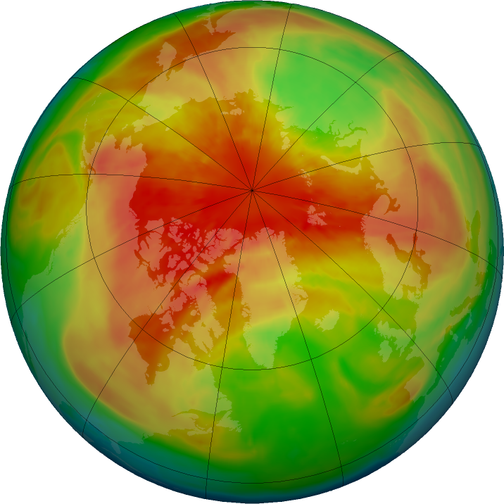 Arctic ozone map for 19 March 2016